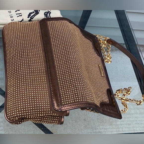 Burberry Brown Studded Crossbody Bag with Gold Hardware - Picture 5 of 10